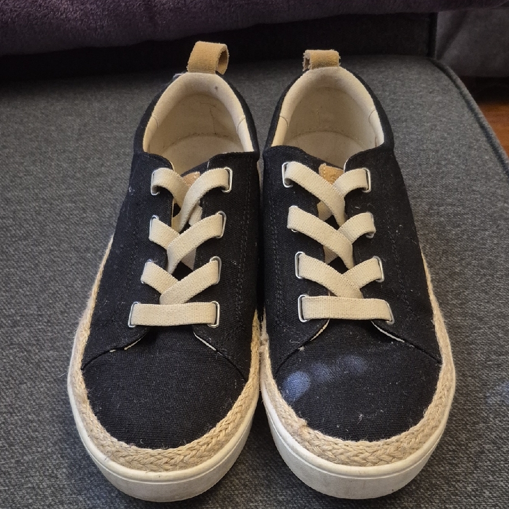 Casual Black Canvas Sneakers for Women